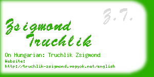 zsigmond truchlik business card